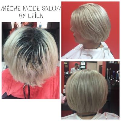 Root bleach & short haircut style