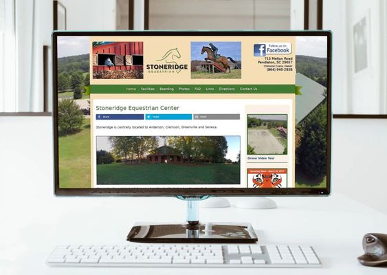 Web Design for Stoneridge Equestrian in Liberty, SC