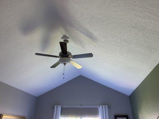 15' vaulted ceiling painted in white snow