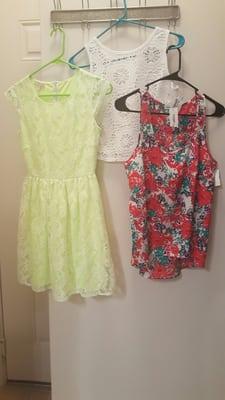 dress- platos by North star $14..  2 tops- platos 151 $5