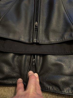 Pictures requested to demonstrate what  OEM zipper was