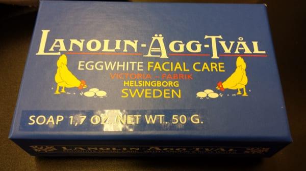 Eggwhite Facial soap from Sweden