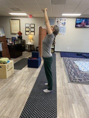 Reaching for the stars... Never give up! This is a very nice alignment stretch to open the spine