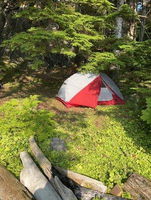 Camp on an islet