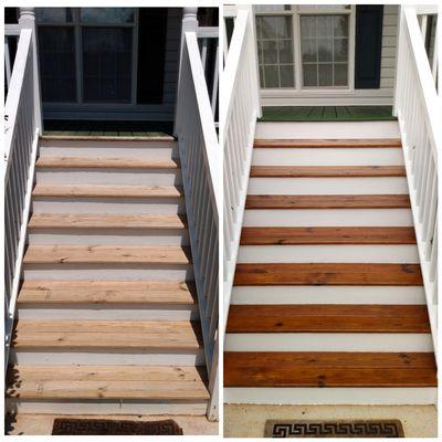 Before and after- paint & stain