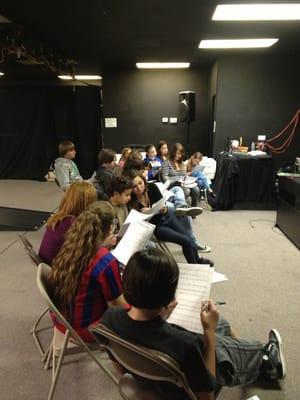 The J&S Company kids rehearsing their music