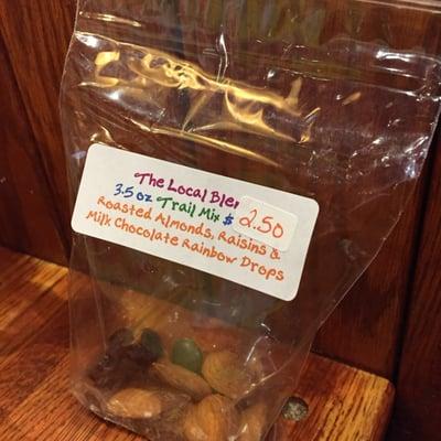 Their homemade trail mix is excellent.