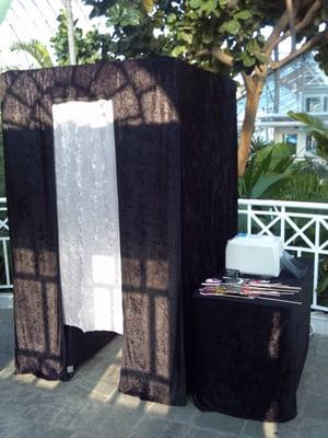 The photo booth in the Palm Room at Franklin Park Conservatory.