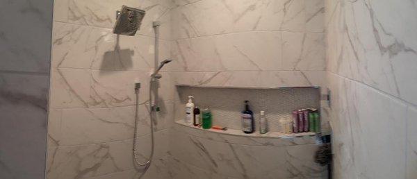 SHOWER NICHE  with colored LED STRIP