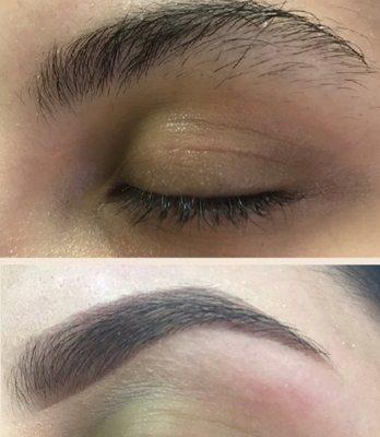 Eyebrow Sculpting- Before & After