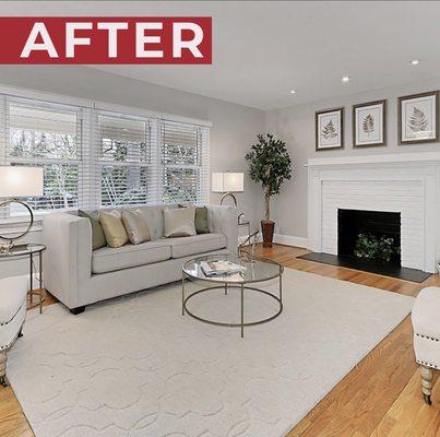 After Professional Staging and Photography. What a big difference!