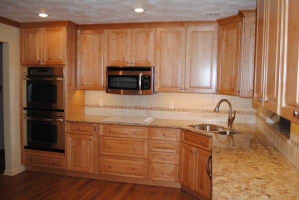 Shiloh cabinets, Cambria quartz tops and tile backsplash