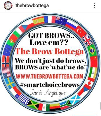 LOVE YOUR BROWS @thebrowbottega! "Make the smart choice". www.thebrowbottega.com    #smartchoicebrows