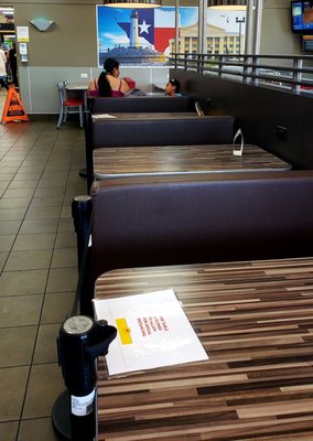 Booths in Dining Area