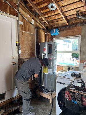 Heat pump water heater installation