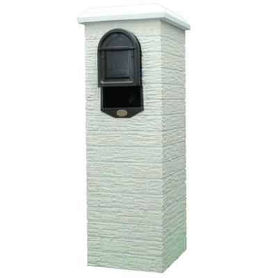 Cromwell Cream Mailbox Column