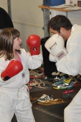 kids sparring 