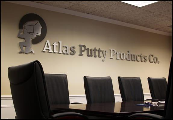 16 foot Long Conference Room Sign in 1/2" Thick Brushed Aluminum