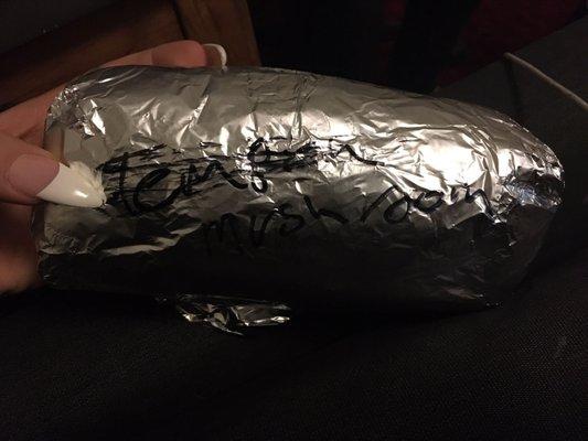 Burritos are HUGE