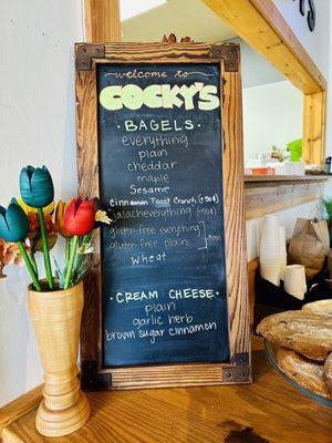 Bagel Menu