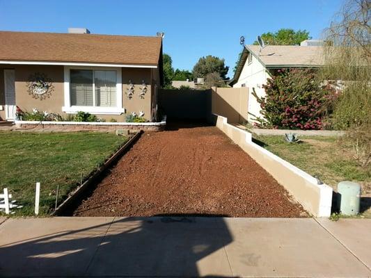 After grading the rv pad before concrete.