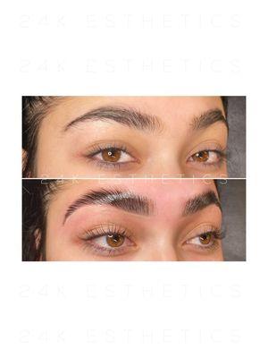 Lash lift and brow lamination and tint