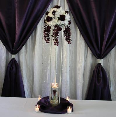 Original Make It Memorable design - The spindleabra! Over 38" high, this centerpiece is the "Wow" factor for any event.