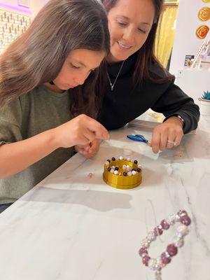 Mom & Daughter Day for bracelet making.