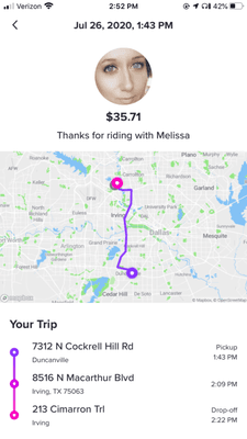 Lyft fees to return items that were refused