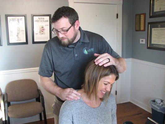 Dr. Chad is active release technique certified. It is the gold standard of soft tissue techniques & provides patience with excellent results