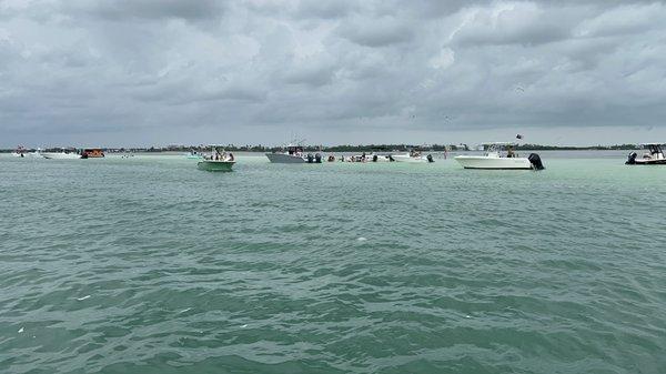 Winding down at the Islamorada Sandbar. Cloudy, but awesome!