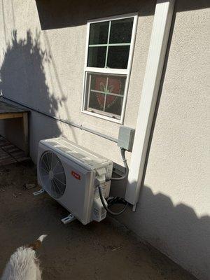 Ductless wall mounted system