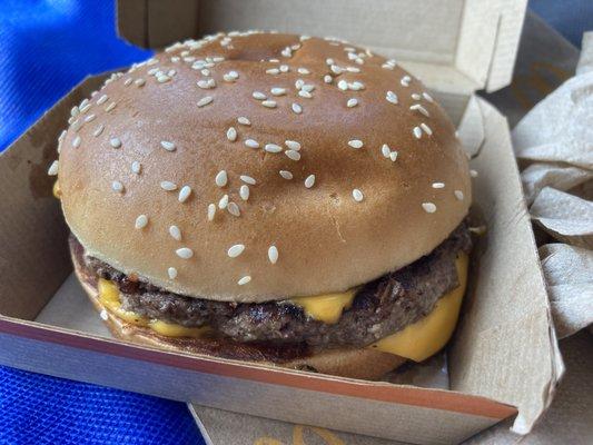 Quarter Pounder with cheese.  Looks fantastic, tastes like ass.