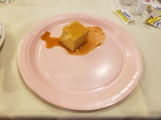 The flan wasn't the super tastiest, but thankfully didn't taste bad.