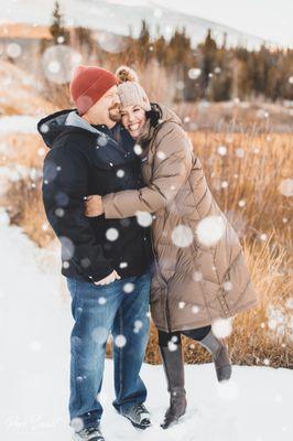 Snowy photoshoot in Alma, Colorado