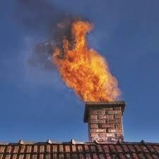 This is a creosote fire, which happens when the chimney is not cleaned on a regular basis.