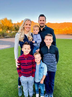 Founder & Owner Caleb Huftalin with his Family