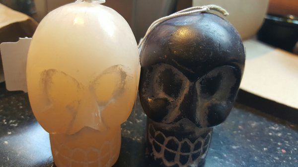 Awesome skull candles for $3 each!