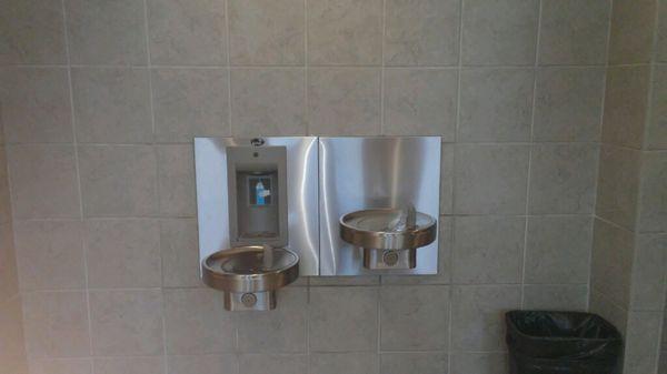 Drinking fountain installation.