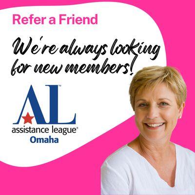 Assistance League of Omaha is a nonprofit, volunteer organization "Transforming Lives, Building Community"