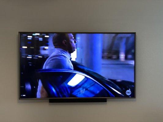 Tv mounting & sound-bar with wires conceal