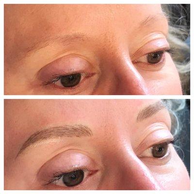 Microblading (before and after).