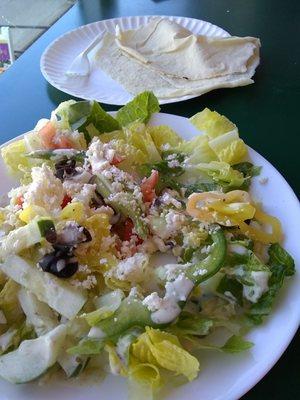 Greek Salad with pita