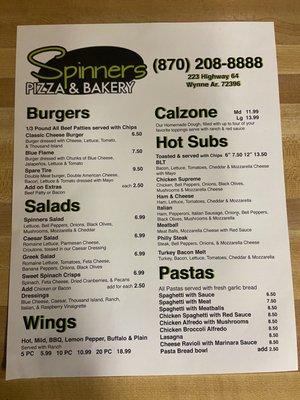 Spinners Pizza and Bakery