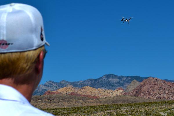 Getting some practice time in for camera maneuvers!  Beautiful Red Rock Canyon in Las Vegas Nevada in the background.