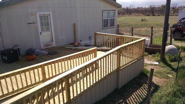 ADA ramp on 1250 SF deck