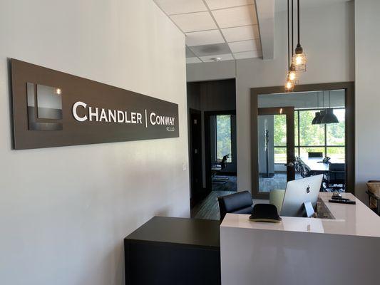 Chandler Conway West Omaha law office reception area