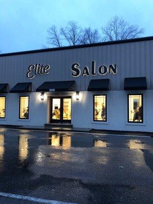 Elite Salon is located directly across from TitleMax in the shopping center.