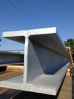 Galvanized WF 14 x 193, Cut to Size and Delivered to a Jobsite