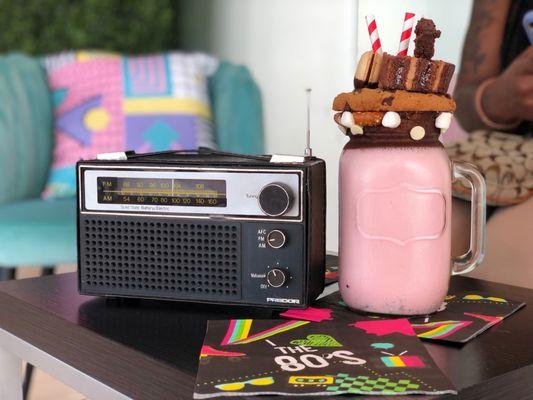 Boozy PB&J milkshake